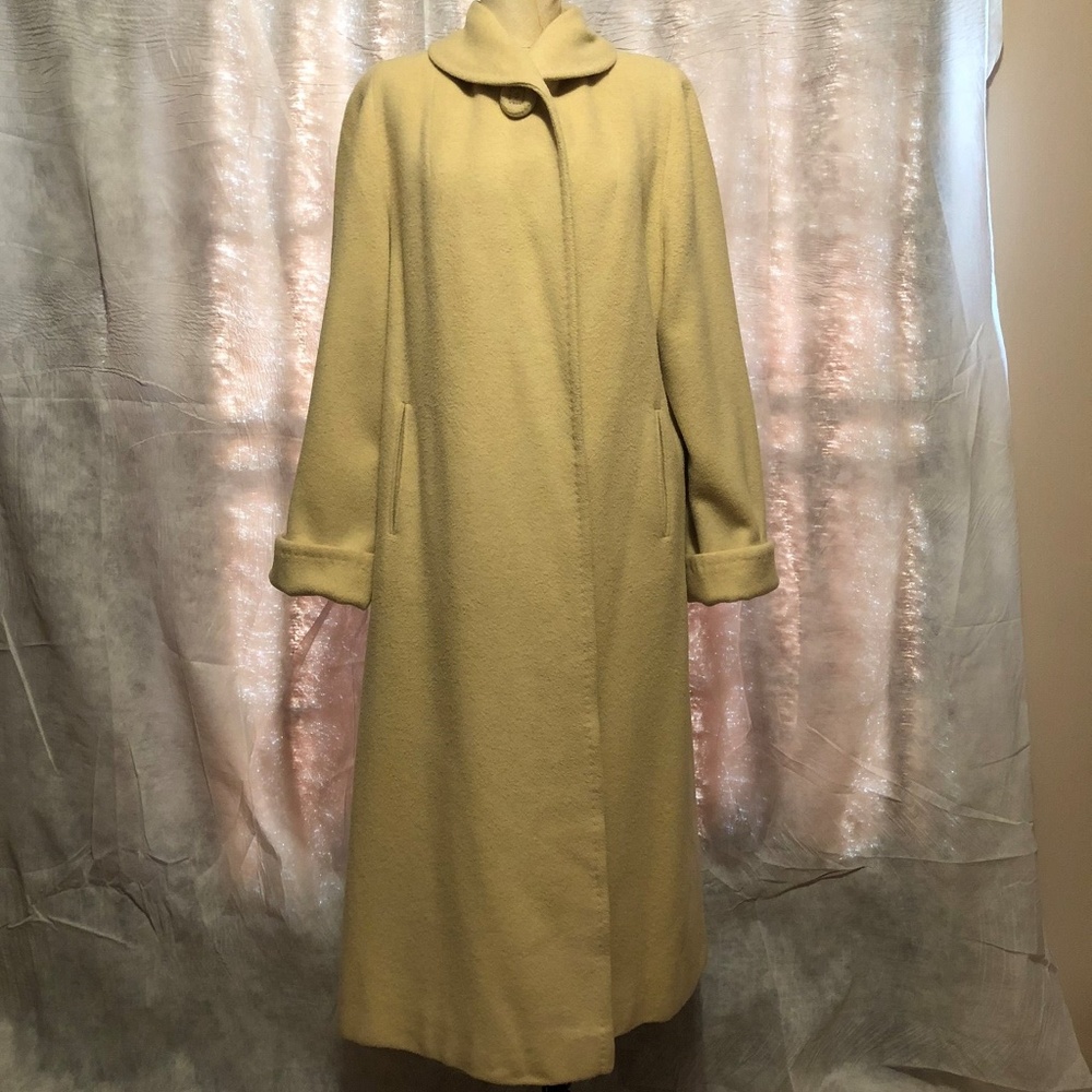Vintage Full Length Beige Coat Fully Lined Medium